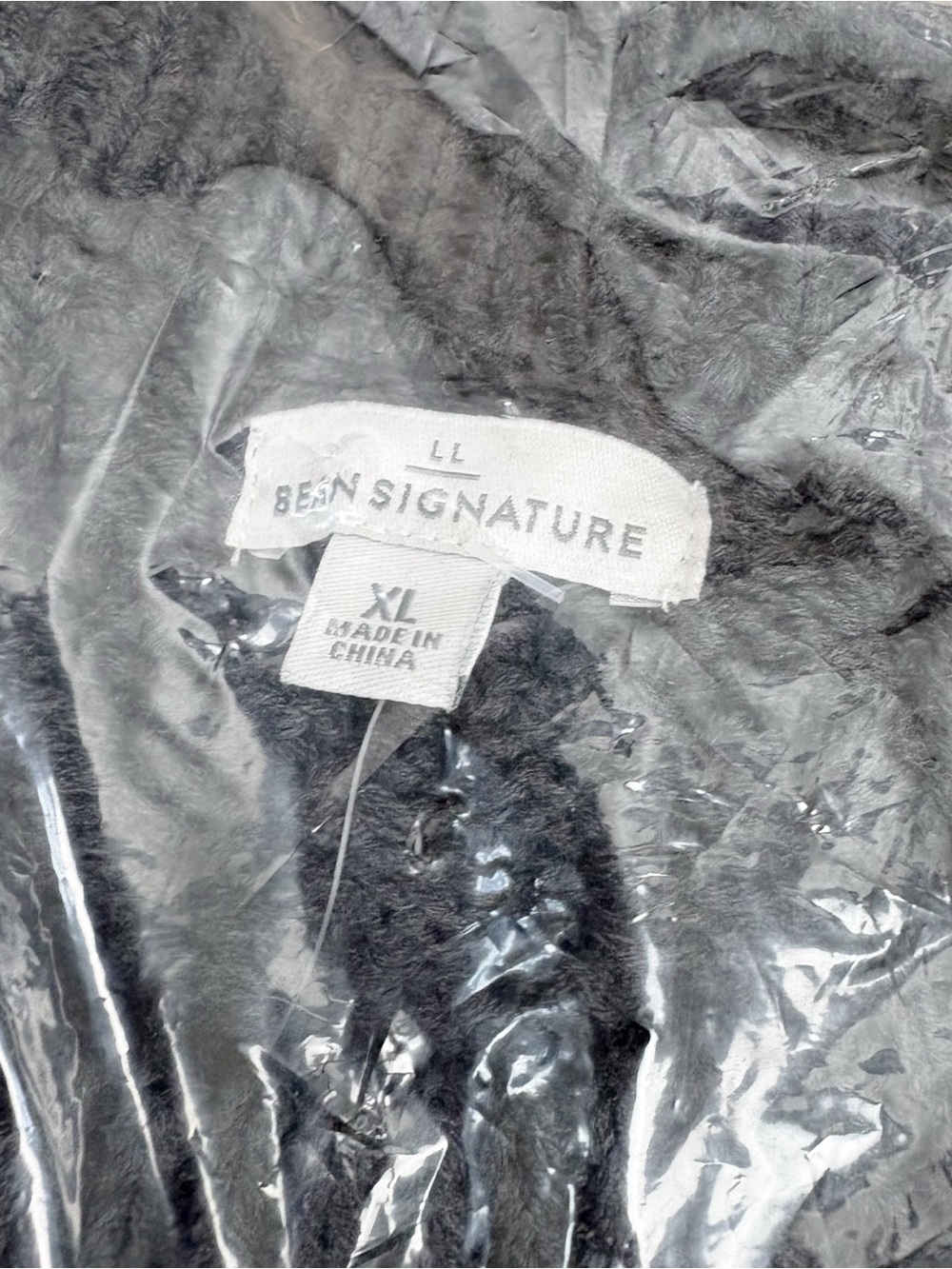 L.L. Bean Signature Cotton Fisherman Tunic Sweater 100% Cotton Crew Gray NEW XL - Picture 4 of 5